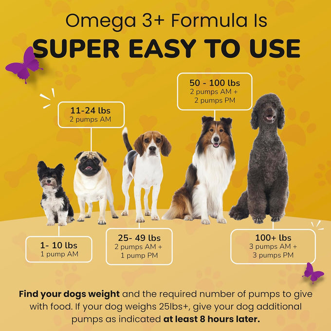 Omega 3 Fish Oil for Dogs Skin and Coat - Wild Alaskan Pollock Oil Liquid EPA & DHA Supplements 16 Fl Oz