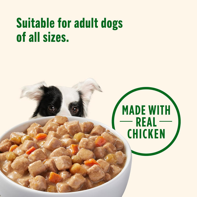 Nutrish Real Chicken & Veggies Wet Dog Food, 13oz, 12 Pack