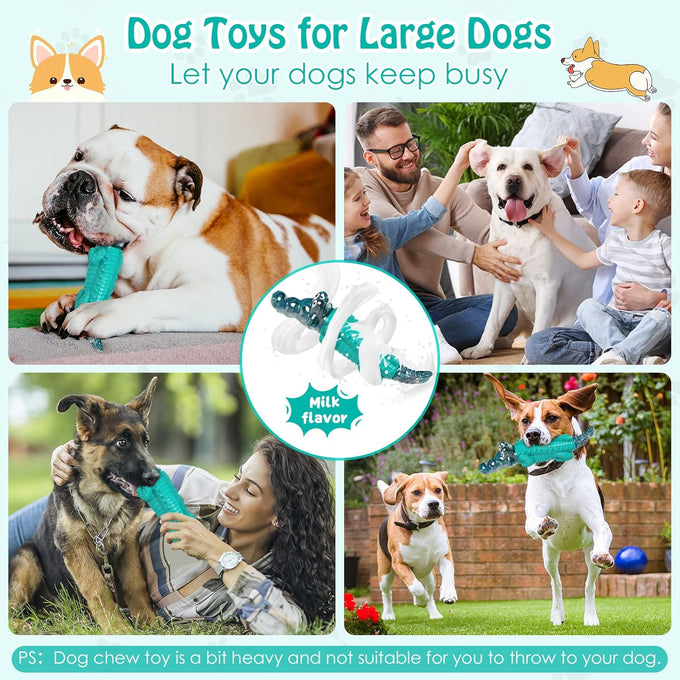 Jeefome Milk Flavored Alligator Dog Toys for Aggressive Chewers, 20-100lbs, Large & Medium Breed Dogs