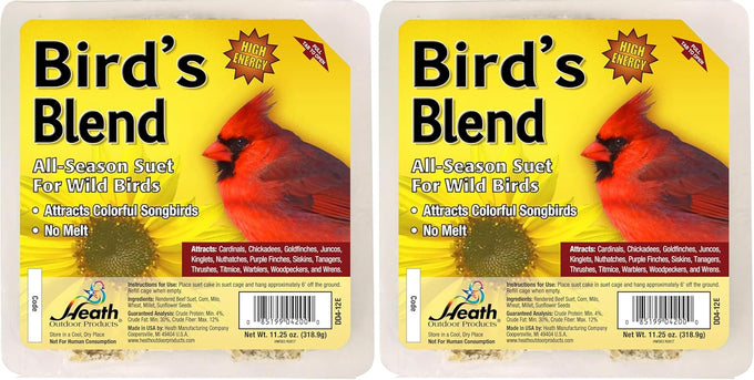 Heath Outdoor Products DD4SS high energy suet cakes, 12-pack case, no melt, easy-open packaging