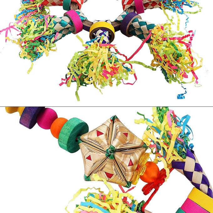 LifeIdeas 5PCS colorful bird toys for small to medium parrots, conures, cockatiels, and budgies