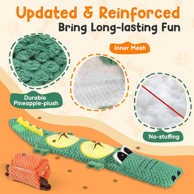 2 Pack Dog Toys for Aggressive Chewers - Interactive Dog Toys with Squeaker & No Stuffing