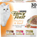 Fancy Feast Grain Free Wet Cat Food Variety Pack - 30x 3 oz. Cans, No Artificial Colors or Preservatives, Adult Cat Food