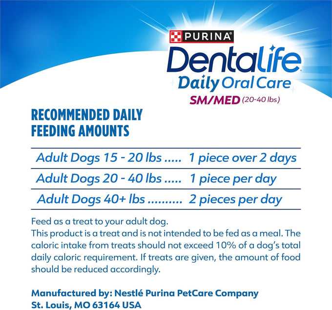 Purina DentaLife Daily Oral Care Dog Dental Chews for Small Breed Dogs, 90 count, Chicken Flavor, 20-40 lbs.