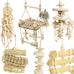 Natural bird toys for quaker parrot, lovebird, parakeet, cockatiel & conure - 100% natural, non-toxic, chew, shred & forage toys