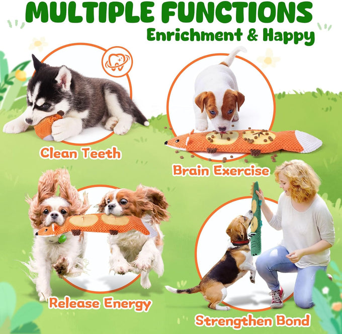 xiugoal 2-pack dog toys for aggressive chewers, small to medium breed, no stuffing, squeaky chew toy