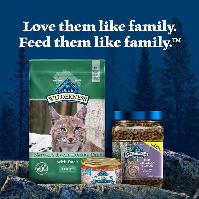 Blue Buffalo Wilderness Duck High-Protein Grain-Free Adult Dry Cat Food, 11-lb Bag