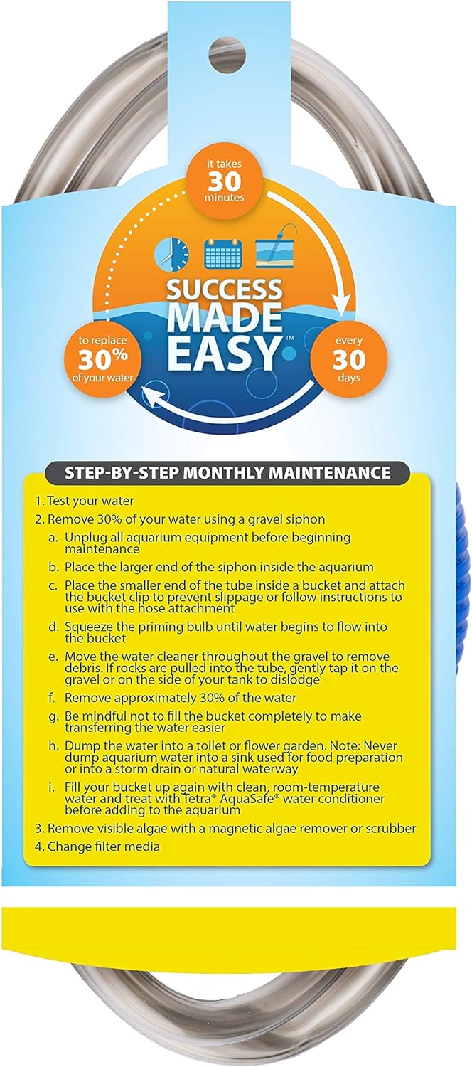 Tetra Water Cleaner Gravel Siphon for Freshwater Aquariums up to 55 gallons