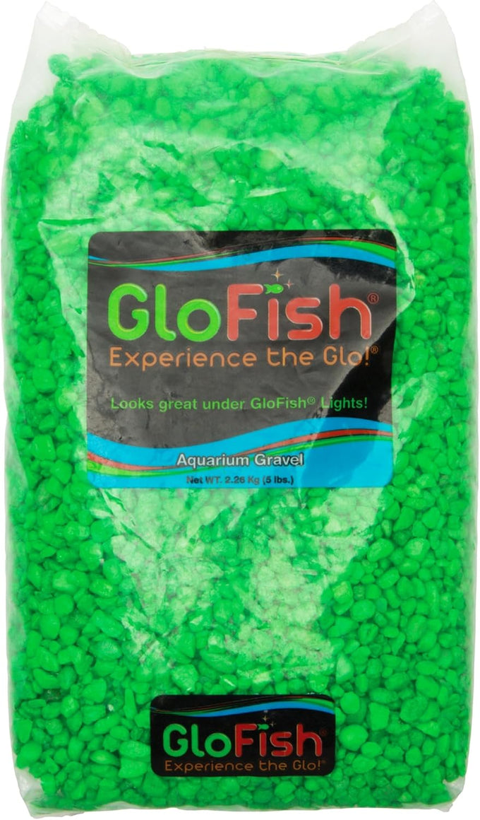 GloFish aquarium gravel, 5 pounds, pink, green and blue mix, for GloFish tanks