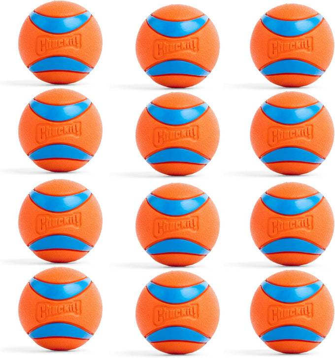 Chuckit! Ultra Squeaker Balls for Medium Dogs, Durable Rubber, Floating Water Pet Toys, Pack of 2, 2.5" Diameter
