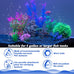 Ameliade goldfish and betta fish tank accessories artificial plastic plants decorations and rock cave set