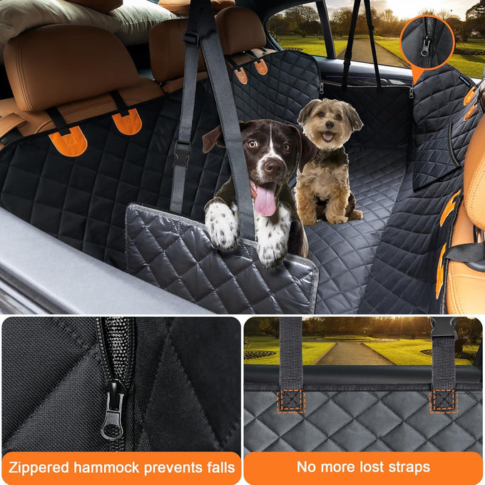 URPOWER 600D Waterproof Dog Car Seat Cover for Sedans, SUVs, Compact Trucks with Side Flaps and Nonslip Backing