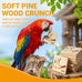 16 Pack Natural Balsa Wood Bird Chew Toys for Medium Birds, Softest Wood, Safe Chewing Toys