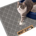 gorilla grip 24x17 gray cat litter box mat, cushioned coil mesh litter trapping mat, scatter control supplies for less mess