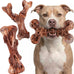 Kseroo bacon flavored nylon dog chew toys 3-pack for medium large dogs 25-90lbs brown XL