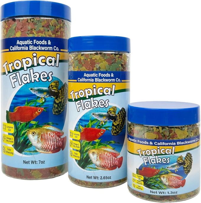 premium-tropical-fish-flakes-for-angel-fish-guppies-live-bearers-loaches-gouramis-cichlids-and-all-tropical-fish-with-pellets-and-wafers-1-30oz-canister