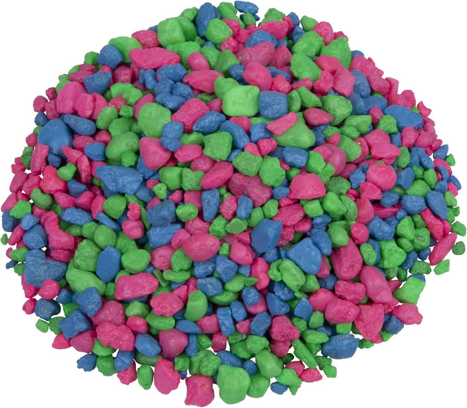 GloFish aquarium gravel, 5 pounds, pink, green and blue mix, for GloFish tanks