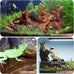 Jorewood natural aquarium driftwood 3-piece set for fish tanks and reptile terrariums, low tannin, 7-11 inch, easy to sink
