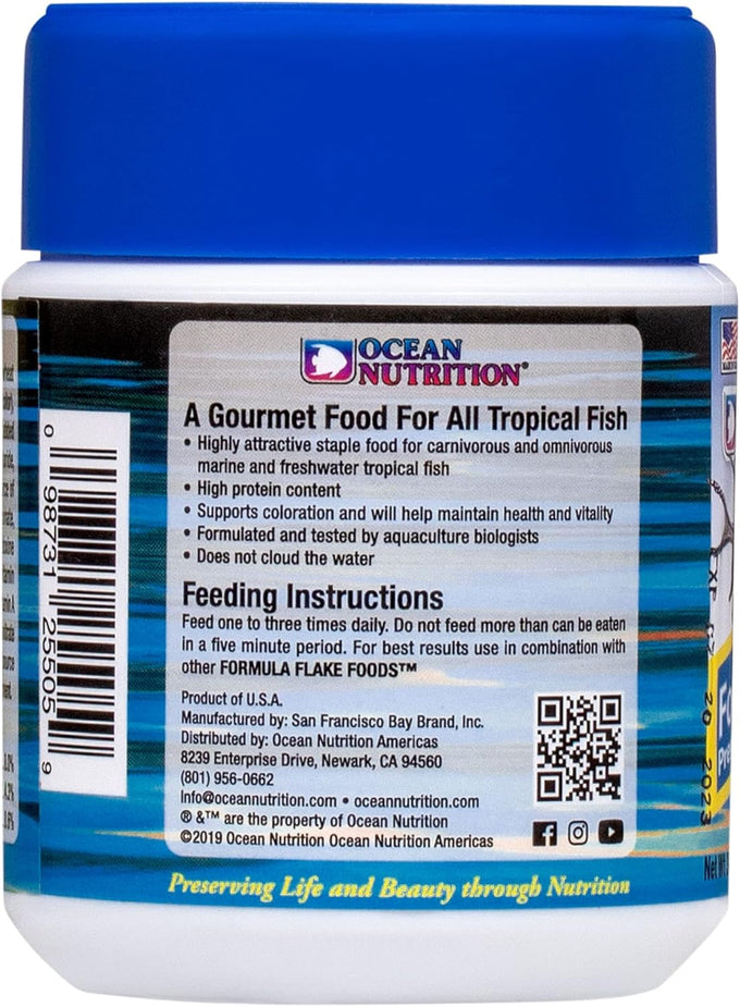ocean nutrition formula one flakes fish food - all natural saltwater tropical fish flakes made in usa 1.2 oz