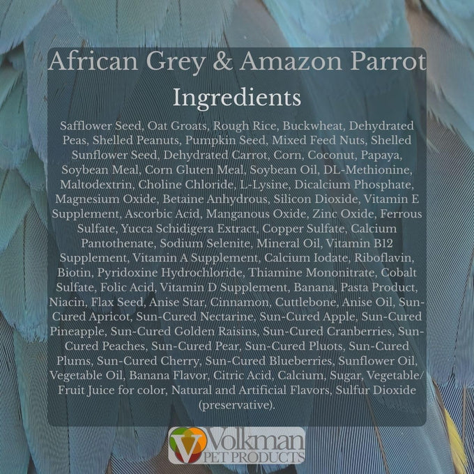 volkman avian science super african grey bird food 4lb for african grey parrots and amazons
