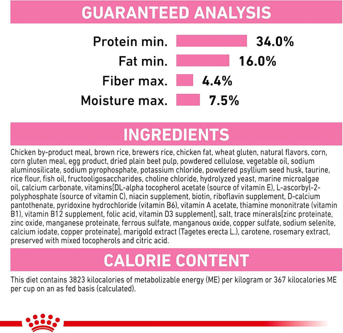 royal canin feline health nutrition kitten dry cat food, 7 lb bag for kittens 4 months to 1 year old