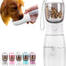 avelora dog water bottle with food container, 10oz/15oz/19oz leak proof pet water dispenser for walking hiking travel