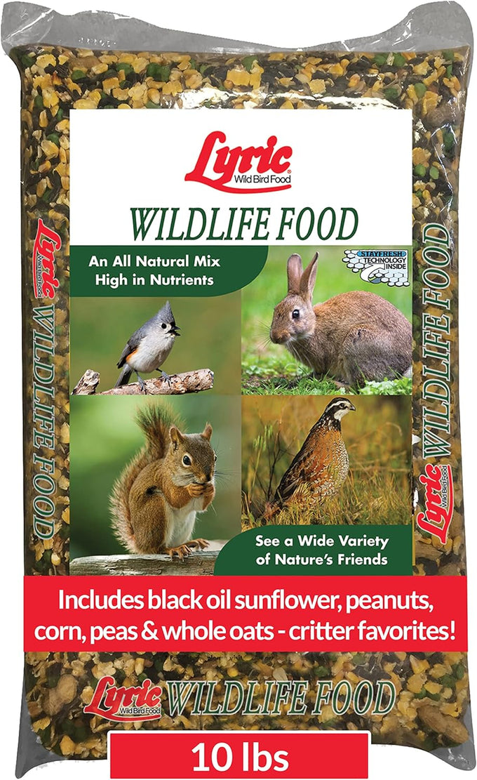 Lyric Wildlife Critter Food & Wild Bird Seed, 10 lb Hand-Crafted Mix, Nutrient-Rich for Deer, Squirrels, Turkeys & Rabbits