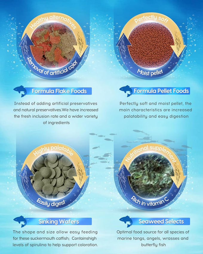 ocean nutrition formula one flakes fish food - all natural saltwater tropical fish flakes made in usa 1.2 oz