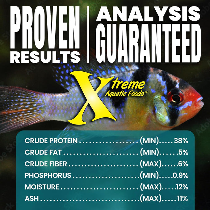 Xtreme Xtreme Community Peewee 1.5mm Pellets: USA Farm Grown, Slow Sinking for Community Fish, 5oz