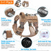 Beebiepet heavy duty tactical dog harness for small dogs, large, brown, no pull, adjustable, reflective