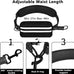 Lievuiken Hands Free Dog Leash with Zipper Pouch for Large Dogs, Adjustable Waist Belt, Black