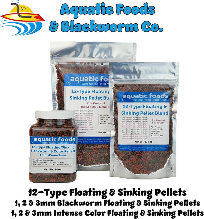 Aquatic Foods 12-Type Ultra Mix Tropical Fish Food 1/2-lb Bag