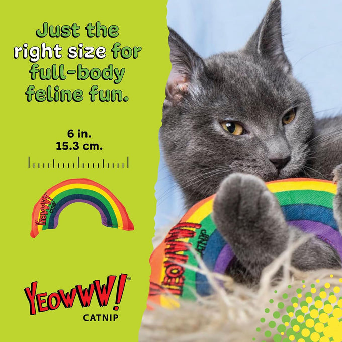 yeowww catnip toy rainbow, 100% usa-grown catnip, 100% effective