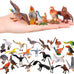 24-piece realistic bird figurines set with varied species and decorative uses for kids and collectors