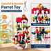 Rypet Parrot Cage Bite Wooden Block Toy for Small Medium African Greys Parrots Birds