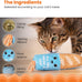 Catstages Loaf Kicker Toy with Catnip and Dental Mesh - Bread Shape, Plush, and Ribbon Cat Toy for Kicking and Teeth Cleaning, Tan