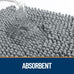 olonly dog door mat for muddy paws 30x20 gray washable non-slip chenille entry mat