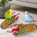 Kyouki parakeets toys, 2PCS bird chewing toys for cockatoos, conures, love birds and small parrots with natural materials, vibrant colors and easy-hang design
