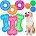 Yunsailing 9 piece dog squeaky toys set, TPR rubber pet chew toys for small medium size dogs teething and training