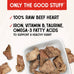 Stella & Chewy's premium freeze-dried raw beef heart dog treats, single ingredient, no additives, 3oz bag, perfect for training and picky eaters
