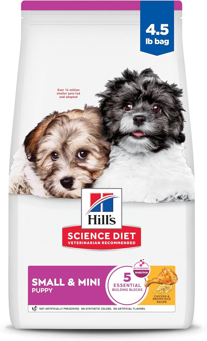 Hill's Science Diet Puppy Small & Mini Dry Dog Food, 4.5 lb