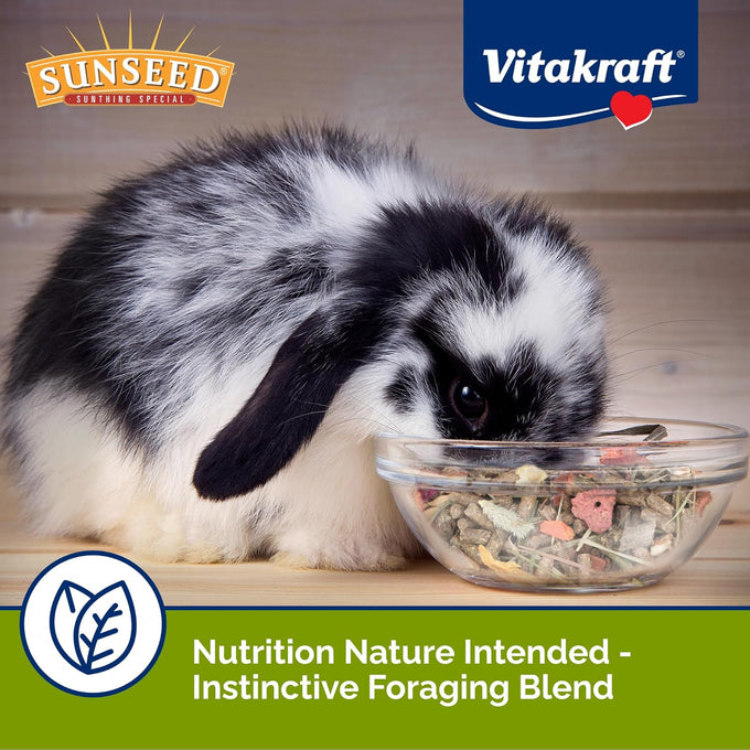 Sun Seed Vita Prima Adult Rabbit Food 4 lbs. high-fiber hay base, vitamin-enriched mix, variety of grains and fruits