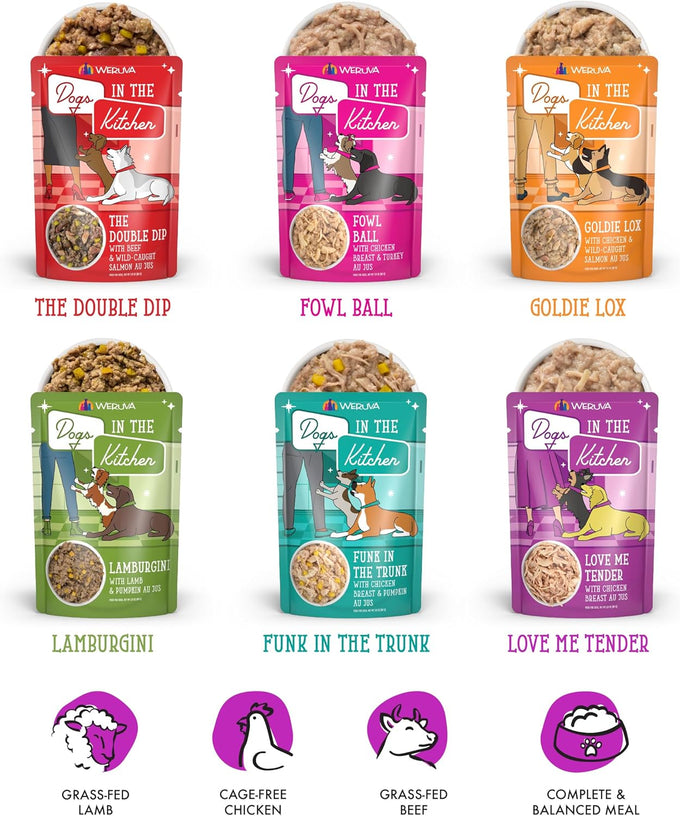 Weruva Dogs in The Kitchen Variety Pack Pouch Wet Dog Food