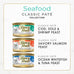 Purina fancy feast seafood classic pate collection grain free wet cat food variety pack, 30 count, 3 oz cans, cod, sole, shrimp, salmon, tuna, no artificial colors or preservatives