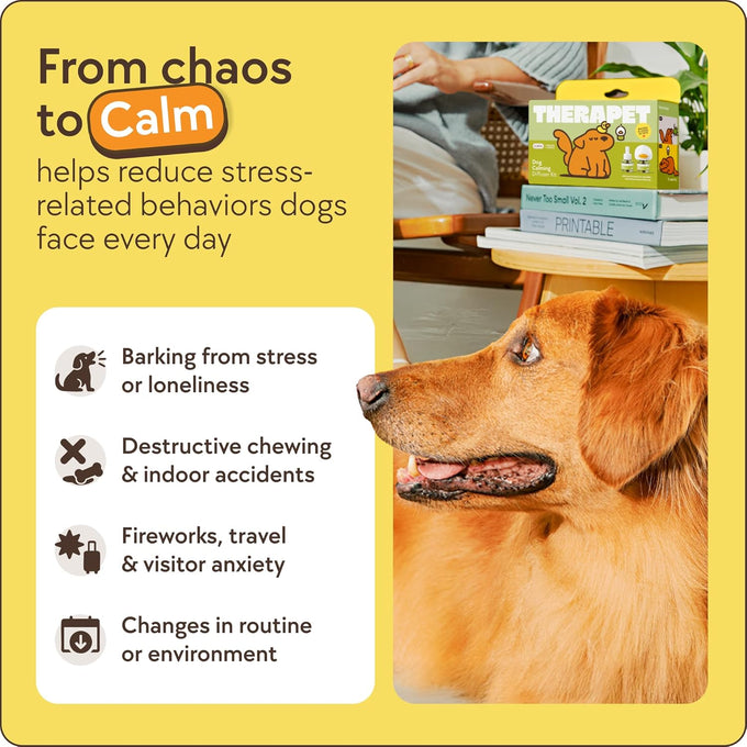 TheraPet MD 60-Day Dog Calming Diffuser Kit with 2-in-1 Pheromone Blend for Stress Relief