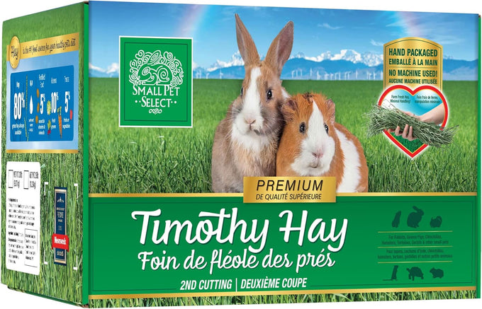 Small Pet Select 2nd Cutting Timothy Hay Pet Food for Rabbits, Guinea Pigs, Chinchillas, and Other Small Animals, 12 LB US Grown Hay