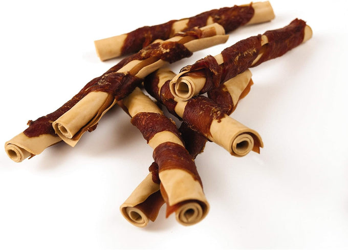 DreamBone rawhide-free chicken-wrapped chews for dogs, large 8-count, 8 fun-shaped sticks