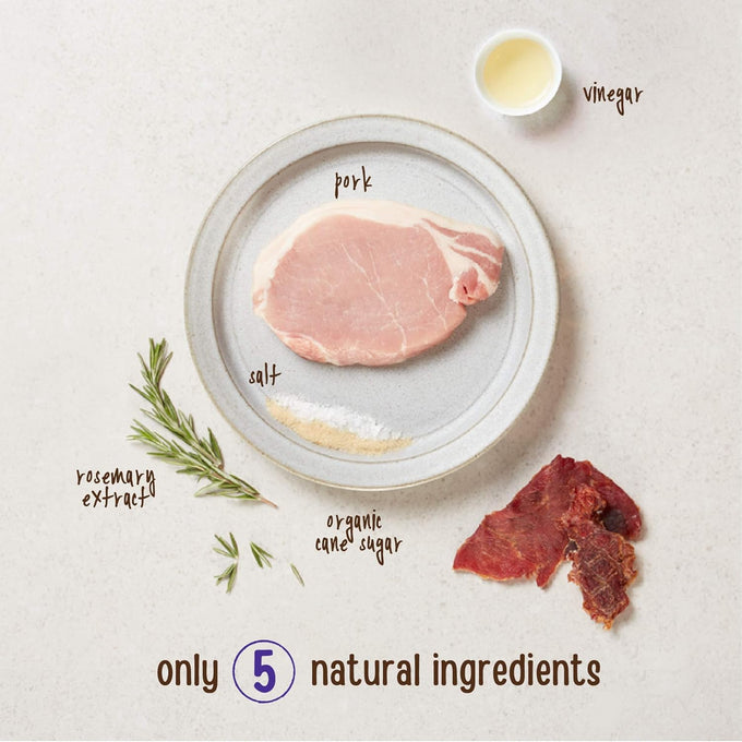 Full Moon Natural Cut Pork Jerky 10 oz Healthy All Natural Dog Treats Human Grade Grain Free Made in USA