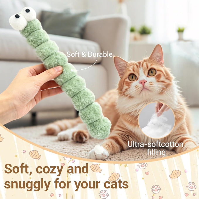 Cat Toys Pillows 3 Pack with 100% Natural Catnip for Large Indoor Cats Kicker Toys