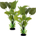12 inch silk aquarium plants, artificial green decorations for fish tank, aquarium decor 2 pack